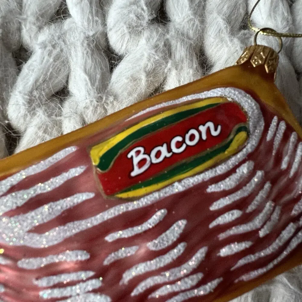 Sur La Table Bacon Glass Ornament